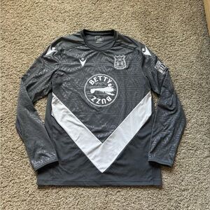 Wrexham AFC Long Sleeve Away Shirt Jersey Mens Large Betty Buzz Football Soccer